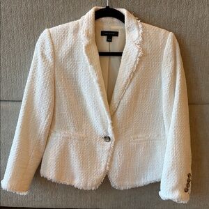 Ann Taylor white blazer